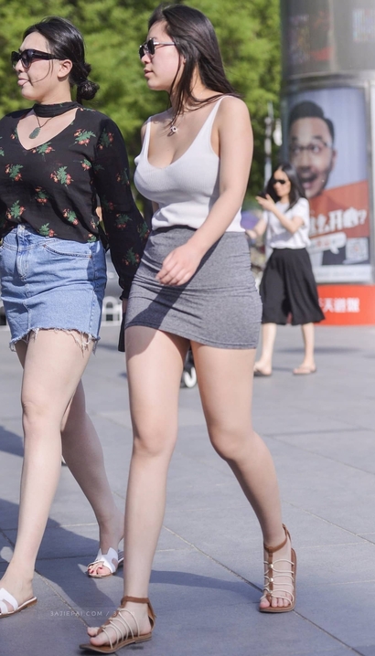 街拍窈窕淑女的气质包臀裙宽臀御姐[PE-S28H]